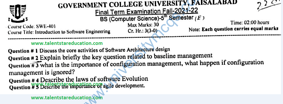 SWE-503 Software Engineering-I